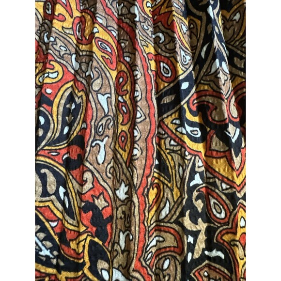 Michael Kors Women's Plus Size Pleated Printed Chain-Neck Top  Blouse Brown 3X - Picture 8 of 11